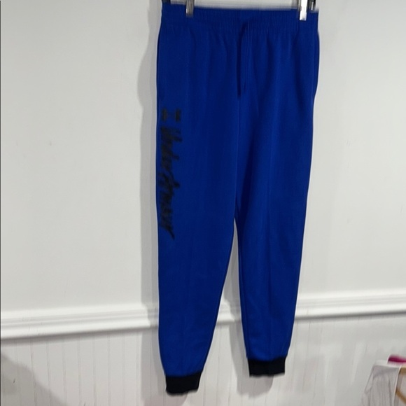 Under Armour pants joggers Blue Kids youth large boys unisex NEW - Picture 1 of 4